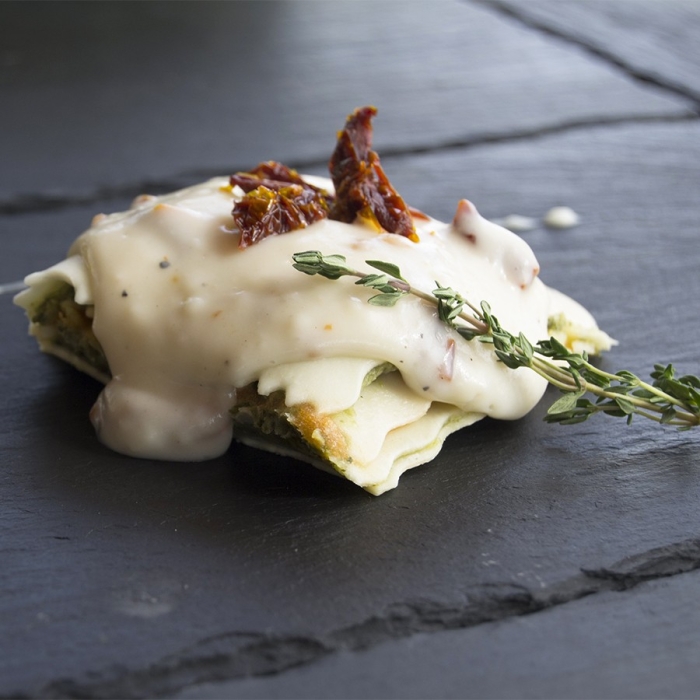 Lasagnes de légumes à la béchamel de tomates séchées