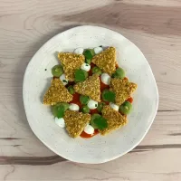 Nachos de frango Tijuana com tomate, guacamole e queijo